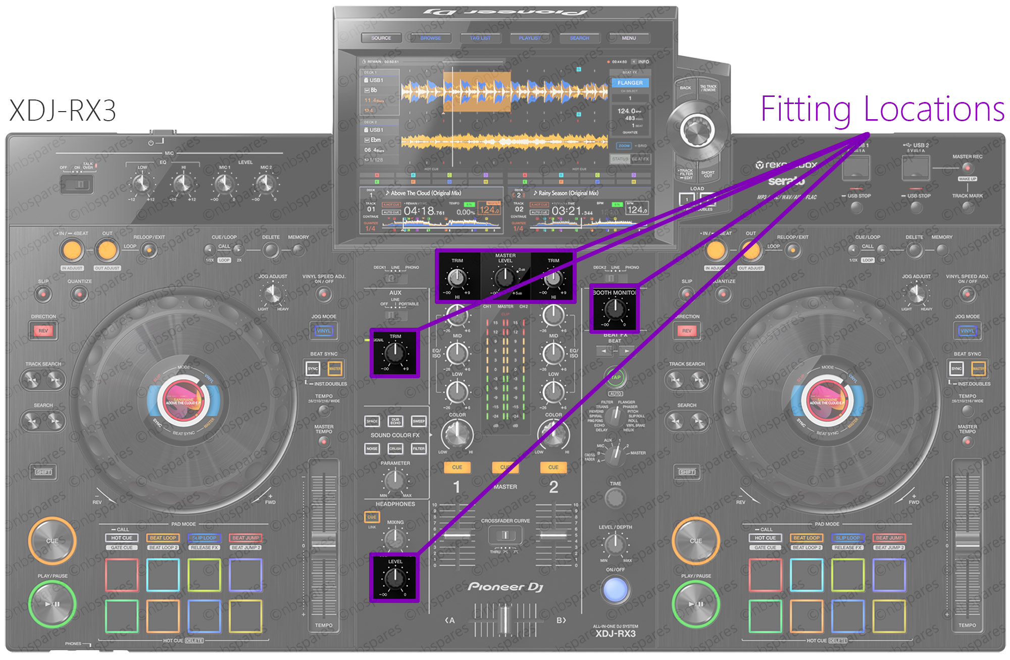【Pioneer】SELFIE R7 Pioneer Master Booth Trim Level Pot Rotary Control REV7 RZ RZX SZ